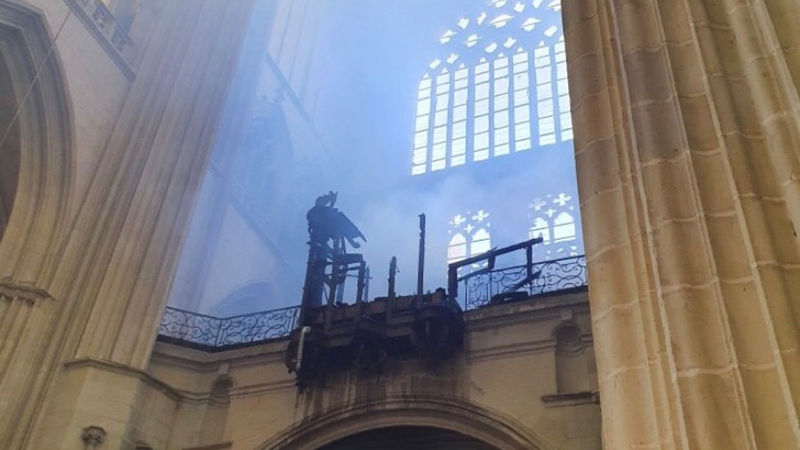 Nantes cathedral organe after